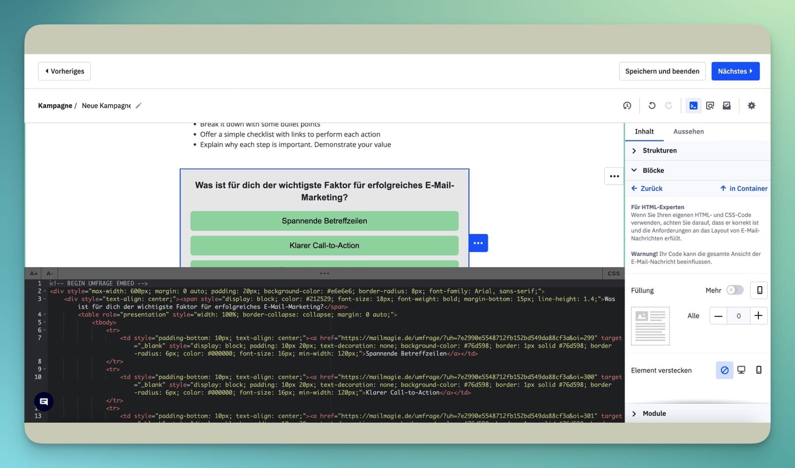 ActiveCampaign HTML Code Einbinden