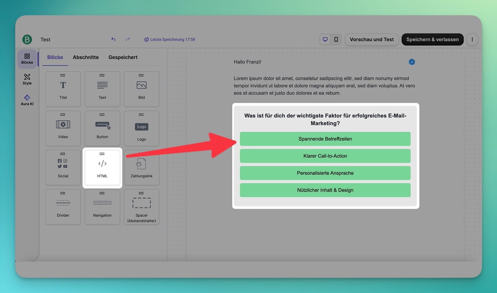 Brevo Integration HTML Element
