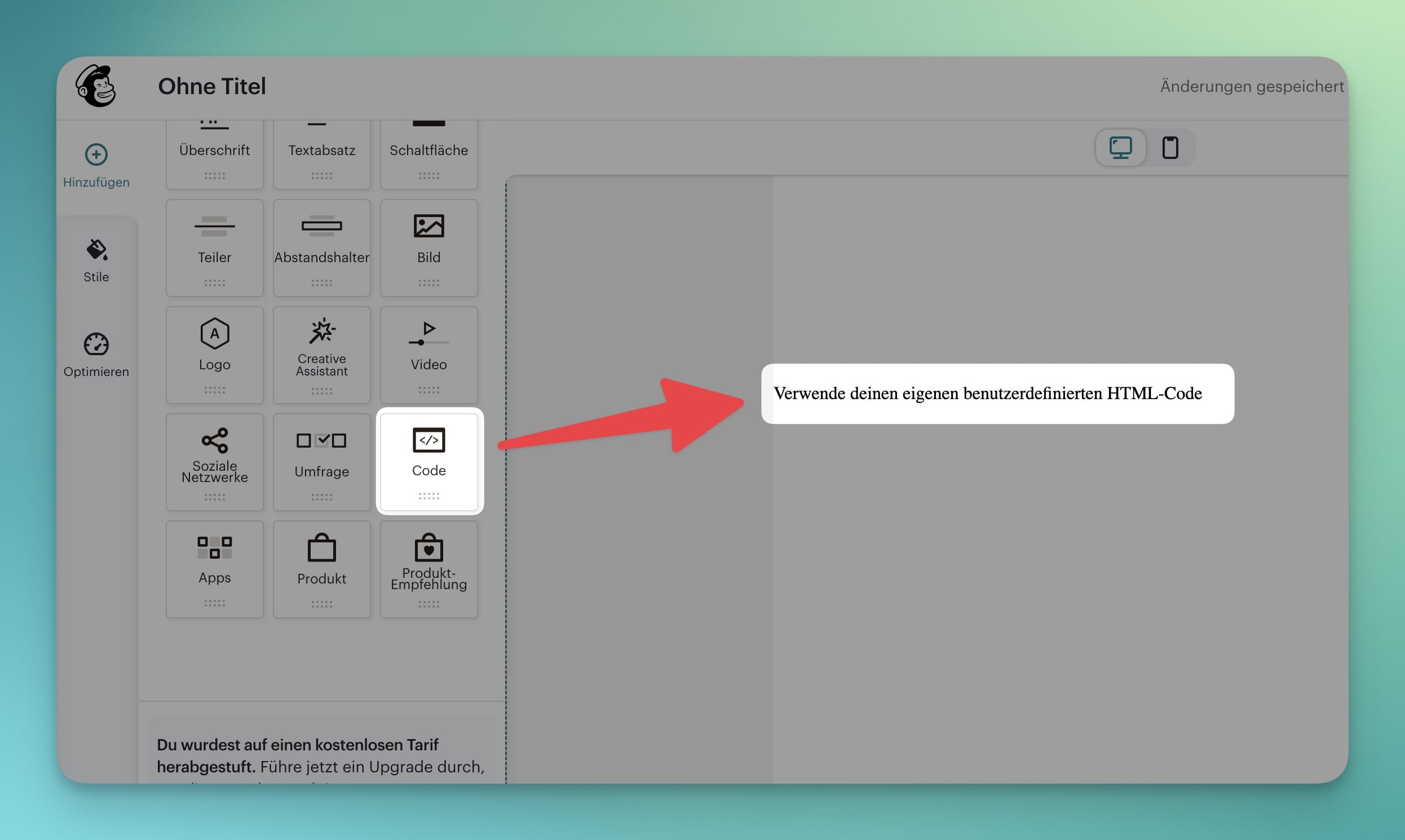 Mailchimp Integration HTML Element