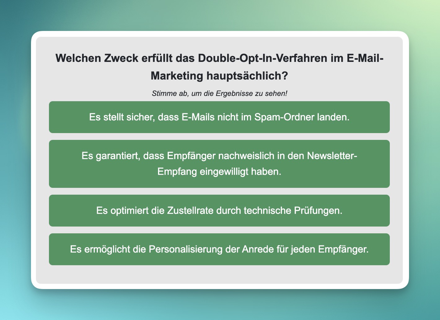 MailMagie Umfrage Vorschau