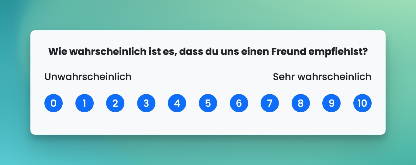 Beispiel für ein NPS-Feedback Widget